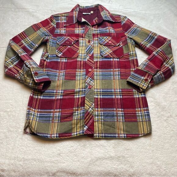 Sears JR Bazaar Vintage Plaid Button Down Shirt Size 15 - Picture 1 of 9